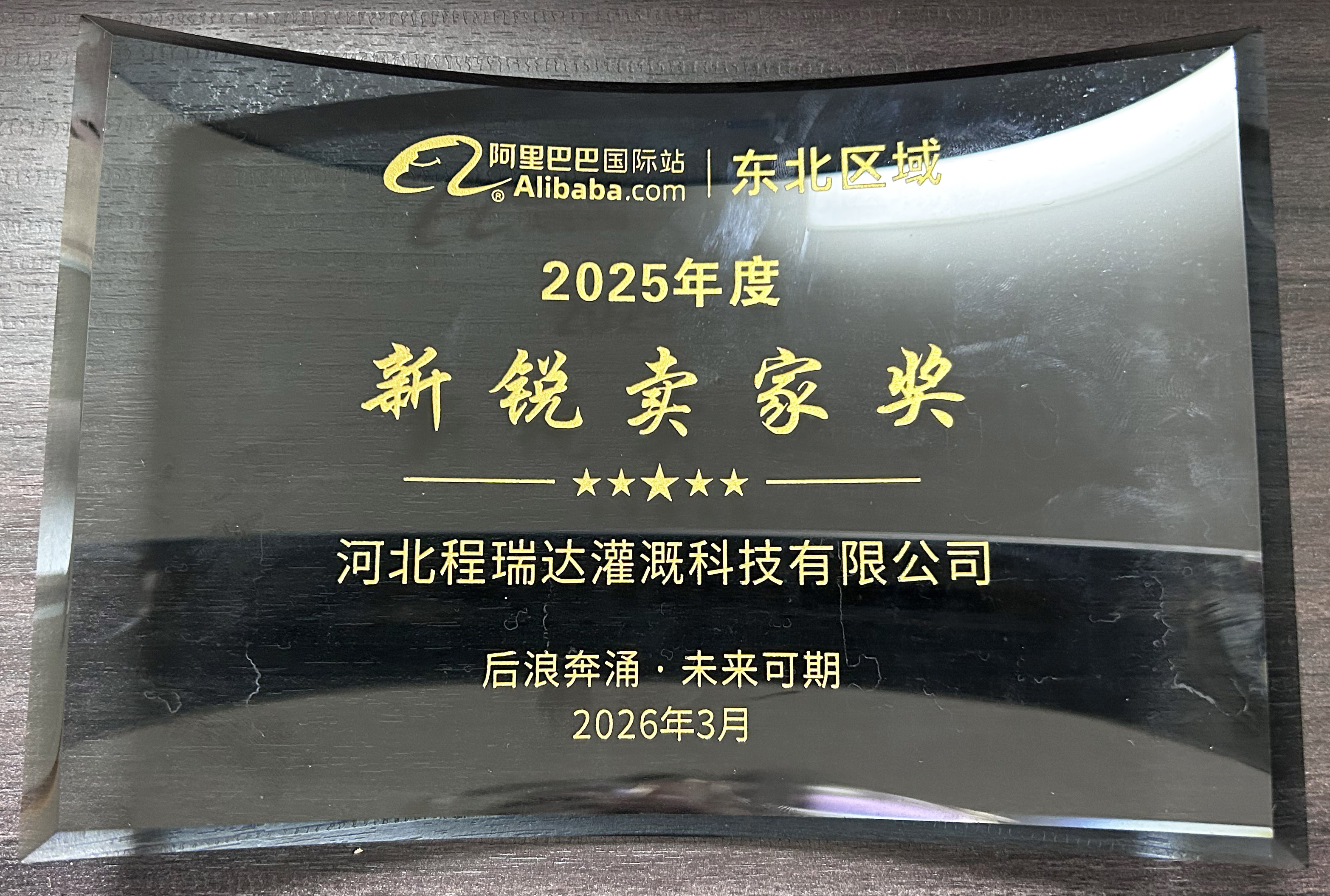 铜梁程瑞达灌溉 | 荣获阿里国际站新锐卖家奖